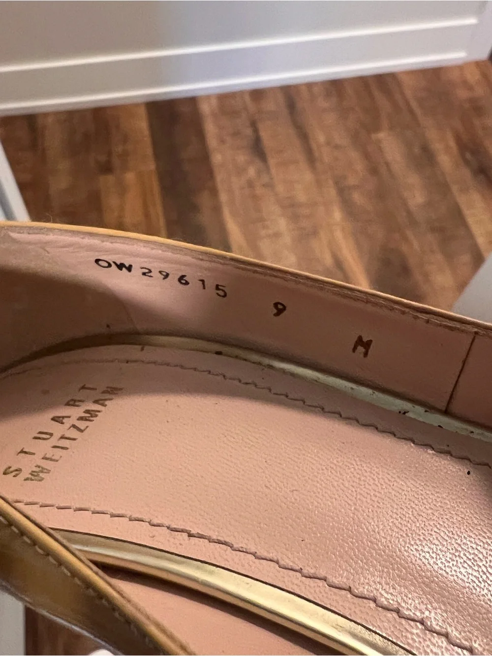 Stuart Weitzman Nude Pointed-Toe Patent Leather Pumps
